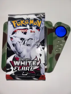 22.8g HEAVY Pokemon Scarlet & Violet White Flare Booster Pack New Sealed - Image 1