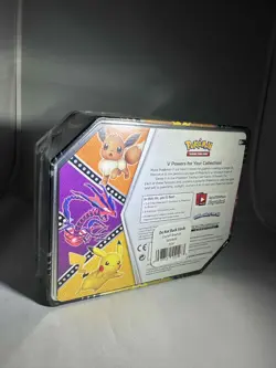 Pokemon Pikachu V Powers Tin NEW Tin 5 Booster Packs Cards TCG FACTORY SEALED - Image 2