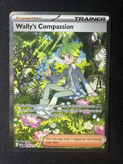 Wally's Compassion -186/132- Pokemon Mega Evolution Special Illustration Rare NM - Image 1