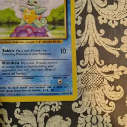 Squirtle 63/102 - Common 1999 English Base Set Pokemon Card Vintage - Image 4