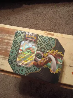 Pokemon Scarlet and Violet Great Tusk EX Paldean Fates Tin - Image 1