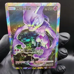 Pokemon Mewtwo Pocket TCG Custom Made Fan Art Holo With Texture - Image 1