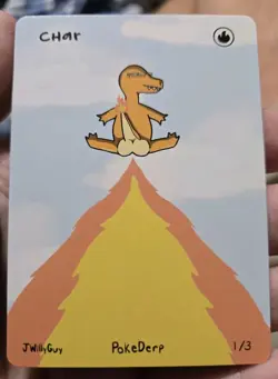 Char (Charmander) 1/3 - 1st Edition Pokederp Second Print Fan Art - Pokemon - Image 1