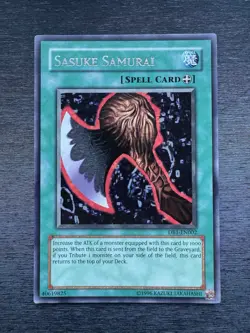 YuGiOh! Axe Of Despair / Sasuke Samurai DB1 Wrong Name - Error Misprint NM - Image 2
