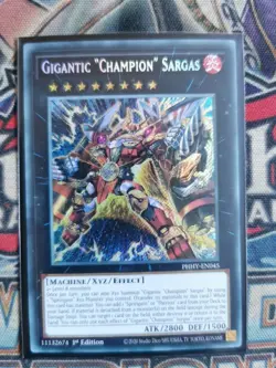 Gigantic "Champion" Sargas PHHY-EN045 Secret Rare Near Mint 1st Edition Yugioh - Image 1