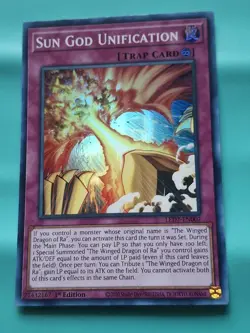 Yugioh - Sun God Unification Super Rare 1st Edition LED7-EN007 LP - Image 1