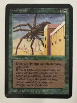 Magic the Gathering MTG Alpha Giant Spider NM (Beta Bob) - Image 1