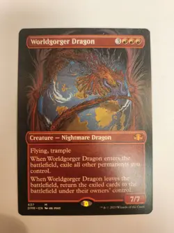 MTG Worldgorger Dragon Borderless - Dominaria Remastered #437 Near Mint NM - Image 1
