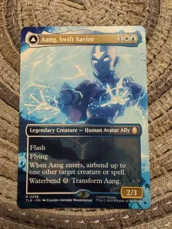 AANG, SWIFT SAVIOR BORDERLESS - Rare - TLA Avatar: The Last Airbender MTG 0298 - Image 1