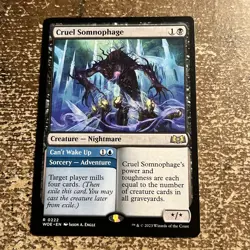 CRUEL SOMNOPHAGE mtg Wilds of Eldraine Rare 222 - Image 1