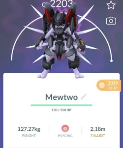 Pokemon Go PTC Acc, Guaranteed Lucky Armor Mewtwo - Image 1