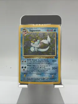 Pokemon TCG Vaporeon Holo Rare Card 12/64 Jungle Set - Image 1