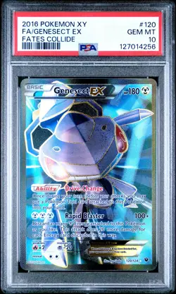 2016 POKEMON XY FATES COLLIDE #120 FULL ART/GENESECT EX PSA 10 - Image 1