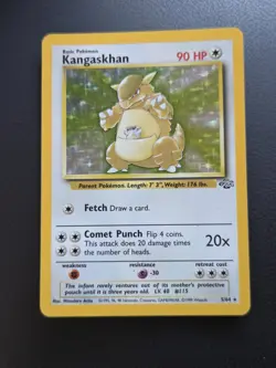 Pokemon TCG Kangaskhan Jungle 5/64 Holo Unlimited Holo Rare - Image 1