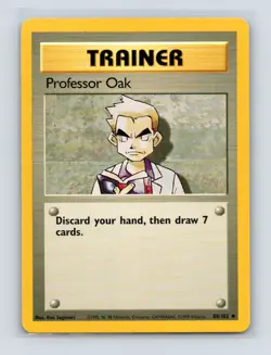 Pokemon TCG Professor Oak 088/102 Base Set Normal LP - Image 1