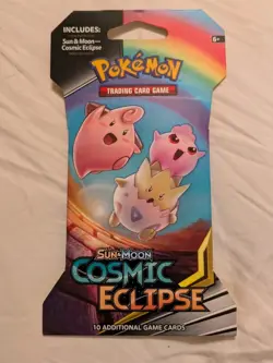 Pokemon 2019 Sun & Moon Cosmic Eclipse Sleeved Booster Pack Togepi Igglybuff Art - Image 1