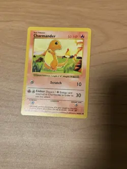 Pokemon Charmander 46/102 Base Set Shadowless Regular Common 50 HP Basic English - Image 2