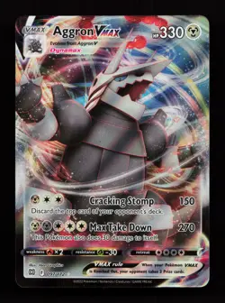 Aggron VMAX 097/172 Ultra Rare SWSH09: Brilliant Stars Pokemon Card - Image 1