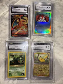 Pokemon CGC Slab Lot Charizard Pikachu Vintage - Image 1