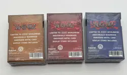 Auction #1 Yu-Gi-Oh! Egyptian Gods Set Embossed Metal Cards /5000 Sealed - Image 3