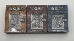 Auction #3 Yu-Gi-Oh! Egyptian Gods Set Embossed Metal Cards /5000 Sealed - Image 1