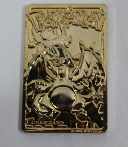 Vintage Pokemon Limited Edition 1999 Charizard 23K Gold Plated Trading Card BK - Image 1