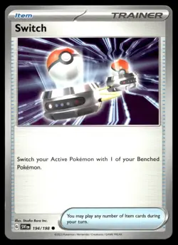 Switch 194/198 Pokemon Card Scarlet & Violet Common Trainer Lightly Played N33 - Image 1