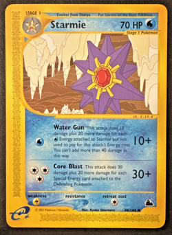 Pokemon Card - Starmie Skyridge 44/144 Uncommon - LP - Image 1