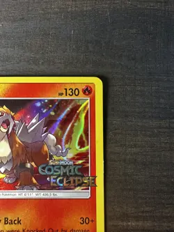 Entei SM219 Holo Cosmic Eclipse Prerelease Stamped 2019 Promo Pokemon TCG Card - Image 3