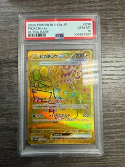 PSA 10 Pikachu ex 236/187 SV8a Terastal Fest Ultra Rare Japanese Pokemon Card - Image 1
