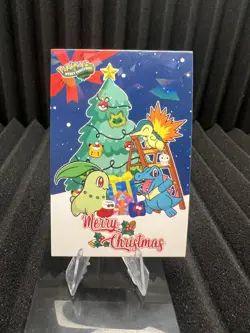 Chikorita & Totodile - Cracked Ice Holo - Christmas Card Database - Pokemon NM - Image 1