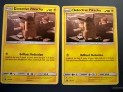 Pokemon TCG Detective Pikachu SM190 Promo Holo Card MP/HP X2 - Image 1