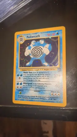 Poliwrath Base Set 2 Holo Rare Pokemon TCG Card 15/130 Unlimited Edition LP - Image 1