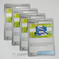 Pokegear 3.0 084/086 x4 Playset 4x - Pokemon TCG SV Black Bolt BLK - 4 Card Set - Image 1