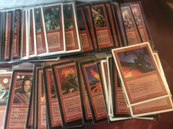 MTG 800+ Bulk RED Vintage Magic the Gathering Cards Multiple Sets From the 90s - Image 5