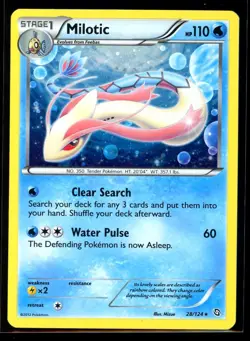 2012 Black & White - Dragons Exalted Milotic Holo Rare #28 Pokemon Card - Image 1