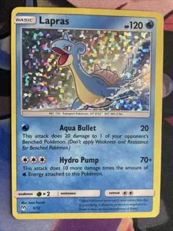 Lapras - 5/12 - Exclusive Sparkle Holo McDonald's 2019 - Pokemon TCG Card MP-HP - Image 1