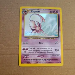 Pokemon Espeon Neo Discovery TCG 1/75 Holo Unlimited Rare Card - Image 1