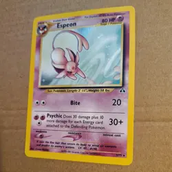 Pokemon Espeon Neo Discovery TCG 1/75 Holo Unlimited Rare Card - Image 2