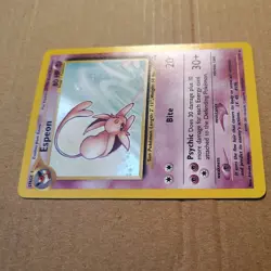 Pokemon Espeon Neo Discovery TCG 1/75 Holo Unlimited Rare Card - Image 3