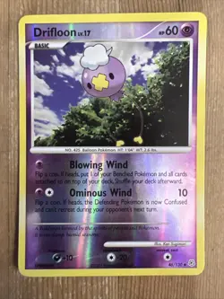 Pokemon TCG Card Drifloon 46/130 Diamond & Pearl Base Set Reverse Holo LP - Image 1