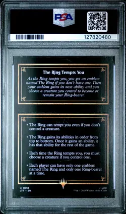 MTG The Ring #13 PSA 9 - Lord of the Rings LTR - Magic Card - Mint Slab - Image 2