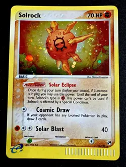 Solrock 13/100 NM SWIRL Holo Rare EX Sandstorm W Reader Pokemon Card Near Mint - Image 1