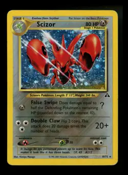 Scizor 10/75 Neo Discovery 2001 Holo Rare WOTC Pokemon Card TCG - Image 1
