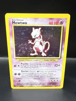 Pokemon Mewtwo 10/102 Holo Rare Base Set 1999 Pokemon Card B - Image 2