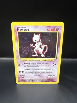 Pokemon Mewtwo 10/102 Holo Rare Base Set 1999 Pokemon Card B - Image 3