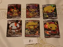 6Pikachu Pokemon Card Holo GX VSTAR VMAX GX EX Cosplay Art - Image 1