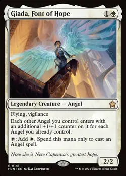 x1 Giada, Font of Hope - Foil - Foundations - NM - MTG - Image 1