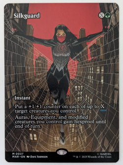 Silkguard (0037) Showcase, Spider-Man MAR, Magic MtG, Regular - NM! - Image 1