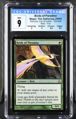 BIRDS OF PARADISE Ravnica Foil Rare CGC 9 MTG [Nostalgium] - Image 1